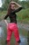 wet girl get wet wet hair swim fully clothed blouse bra pants leather jackboots lake